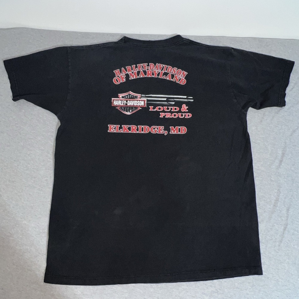 Vintage Harley Davidson Shirt XL 2002 Harley Davidson Of Elkridge,MD Motorcycle - Picture 8 of 8